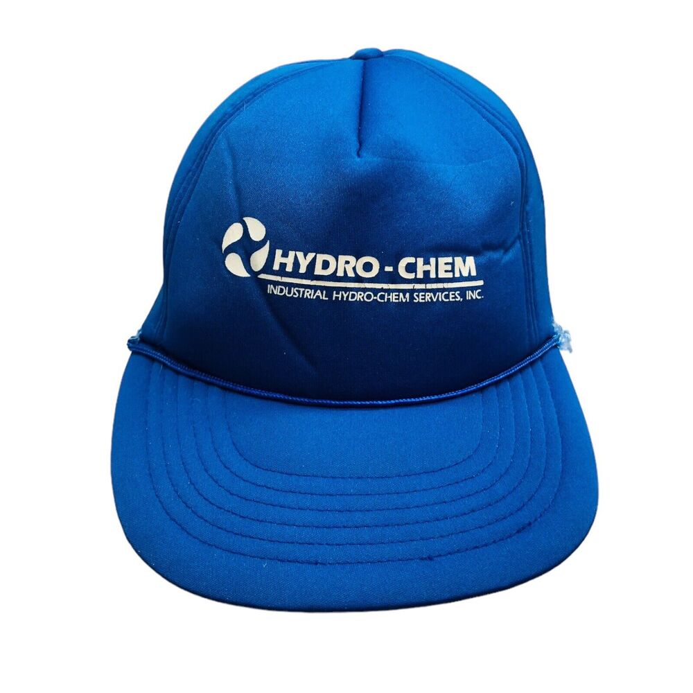 Retro Trucker Baseball Hat Hydro-chem Janitor Foam Front Rope Y2K 90s Snapback